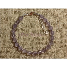 Bracelet Argent 925 et Améthyste Claire Facettée