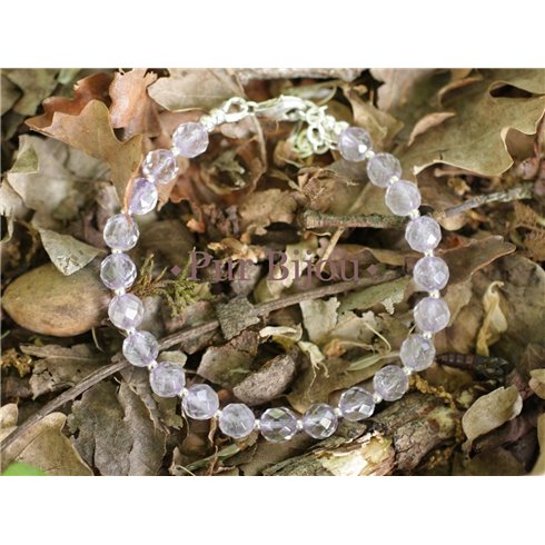 Bracelet Argent 925 et Améthyste Claire Facettée