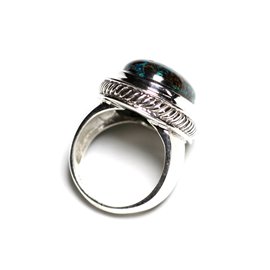 N1171 - Bague Argent 925 et Pierre - Azurite Ovale 20x15mm 