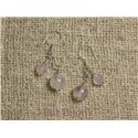 Boucles Argent 925 - Quartz Rose