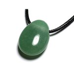 Collier Pendentif Pierre semi précieuse - Aventurine Verte Goutte 25mm 