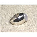 n116 - Bague Argent 925 Pierre de Lune Arc en Ciel Ovale 14x10mm 