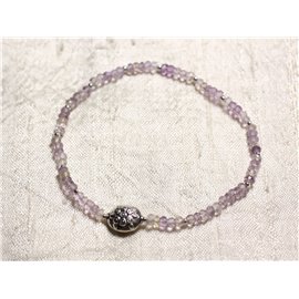 Armband Zilver 925 en Steen - Ametrine facetgeslepen ringen 3 mm 