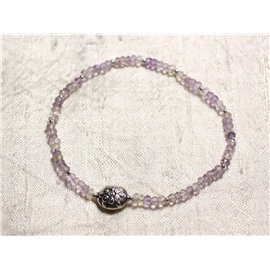 Bracelet Silver 925 and Stone - Ametrine faceted washers 3mm 