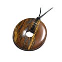 Collier Pendentif en Pierre - Oeil de Tigre Donut Pi 60mm 