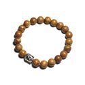 Bracelet Bouddha et Pierre semi précieuse - Jaspe Bois 