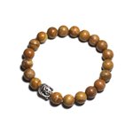 Bracelet Bouddha et Pierre semi précieuse - Jaspe Bois 