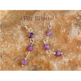 Sugilite and 925 Silver Earrings