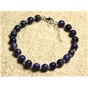 Bracelet Argent 925 et Pierre - Sodalite 6mm 