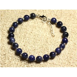 Bracelet 925 Silver and Stone - Sodalite 6mm 