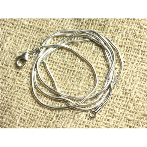 Chaîne Serpent Ronde 1mm en Argent 925 - 41cm 