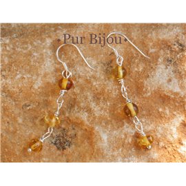 43mm Baltic Natural Amber Earrings