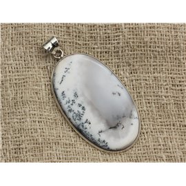 n4 - Pendant Silver 925 and Dendritic Agate Oval 51x31mm 