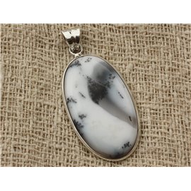 n17 - Pendant Silver 925 and Dendritic Agate Oval 38x22mm 