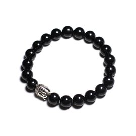 Buddha bracelet and semi-precious stone - Black tourmaline 