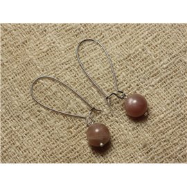 Semi Precious Stone Sun Stone Earrings 