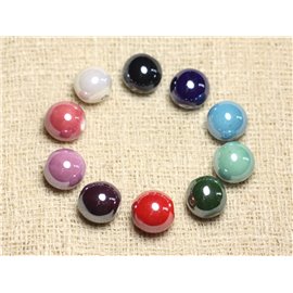 Bracelet Céramique 12mm Couleur au choix - Breloque Clef et fermoir bouée argentés  Bracelet Céramique 12mm Couleur au choix - Breloque Clef et fermoir bouée argentés