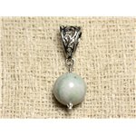 Pendentif Pierre semi précieuse - Jade 12mm 