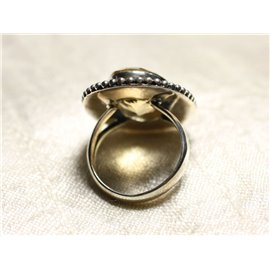 N229 - Bague Argent massif 925 et Pierre - Topaze Jaune dorée Ovale 16x12mm  N229 - Bague Argent massif 925 et Pierre - Topaze Jaune dorée Ovale 16x12mm