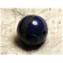 Pendule Métal Argenté Rhodium et Pierre semi précieuse - Lapis Lazuli Boule 25mm 