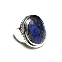 N117 - Bague Argent 925 et Lapis Lazuli Ovale facetté 20x15mm 