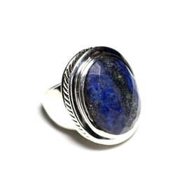 N117 - Bague Argent 925 et Lapis Lazuli Ovale facetté 20x15mm 