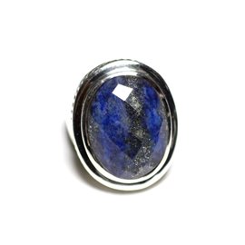 N117 - Bague Argent 925 et Lapis Lazuli Ovale facetté 20x15mm  N117 - Bague Argent 925 et Lapis Lazuli Ovale facetté 20x15mm