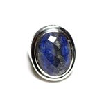 N117 - Bague Argent 925 et Lapis Lazuli Ovale facetté 20x15mm 