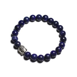 Buddha bracelet and semi precious stone - Lapis Lazuli 