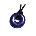 Collier Pendentif en Pierre - Lapis Lazuli Donut Pi 20mm 