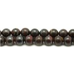 Fil 39cm 94pc env - Perles de Pierre - Oeil de Fer Boules 4mm - 8741140027077