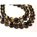 2pc - Perles Pierre Ambre naturelle Baltique Boules 5mm vert jaune noir - 8741140027688