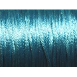 45 meter spool - Satin Cord Rattail 2mm Turquoise Blue - 8741140028012