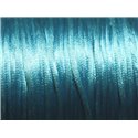 5 mètres - Fil Cordon Satin Queue de rat 2mm Bleu Turquoise - 8741140022911
