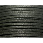 Bobine 90 mètres - Cordon Lanière Suédine 3x1.5mm Noir Pailleté Scintillant Bobine 90 mètres - Cordon Lanière Suédine 3x1.5mm Noir Pailleté Scintillant