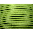 5 mètres - Cordon Lanière Suédine 3x1.5mm Vert Pomme -8741140023024