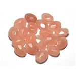 4pc - Perles de Pierre - Jade Ovales Facettés 14x10mm Rose Corail Pêche Pastel - 8741140025929