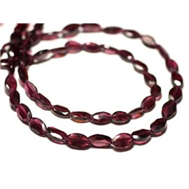 10pc - Stone Beads - Garnet Marquises Faceted Navettes 7-9mm - 8741140022584