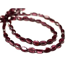 Thread 39cm approx 64pc - Stone Beads - Garnet Marquises Faceted Navettes 6-7mm