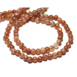 20pc - Stone Beads - Sunstone 3-3.5mm Balls - 8741140022669