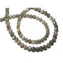 Fil 39cm 70-80pc env - Perles de Pierre - Labradorite Boules 5-6mm