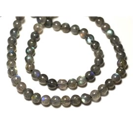 Thread 39cm approx 66pc - Stone Beads - Labradorite Balls 6mm
