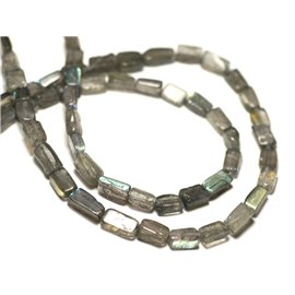 10pz - Perline di pietra - Rettangoli di labradorite 5-12mm - 8741140022737