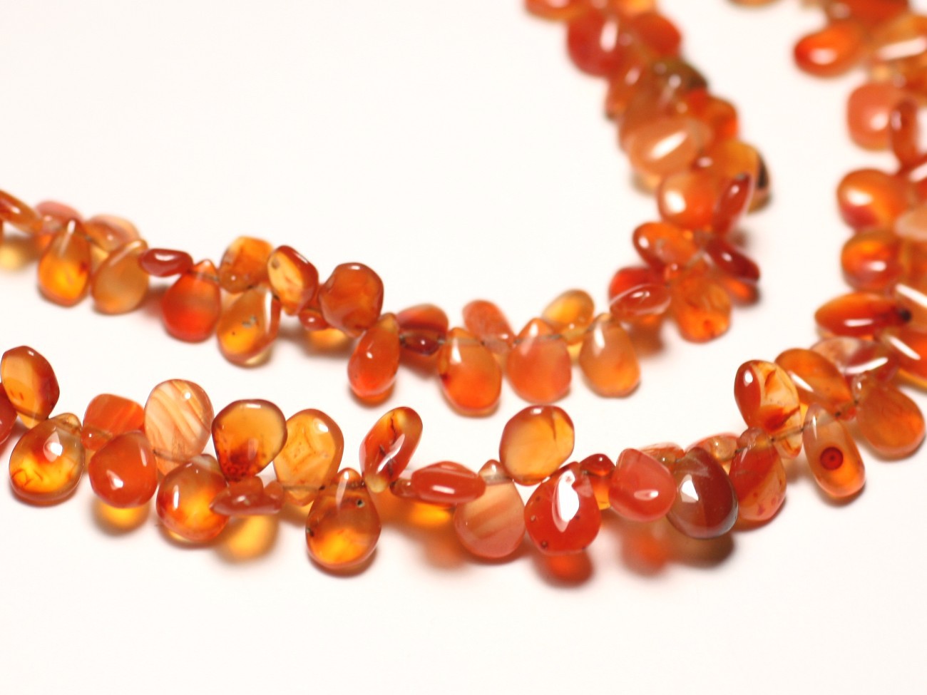 10pc - Perles de Pierre - Cornaline gouttes 5-8mm N1 - 8741140022751
