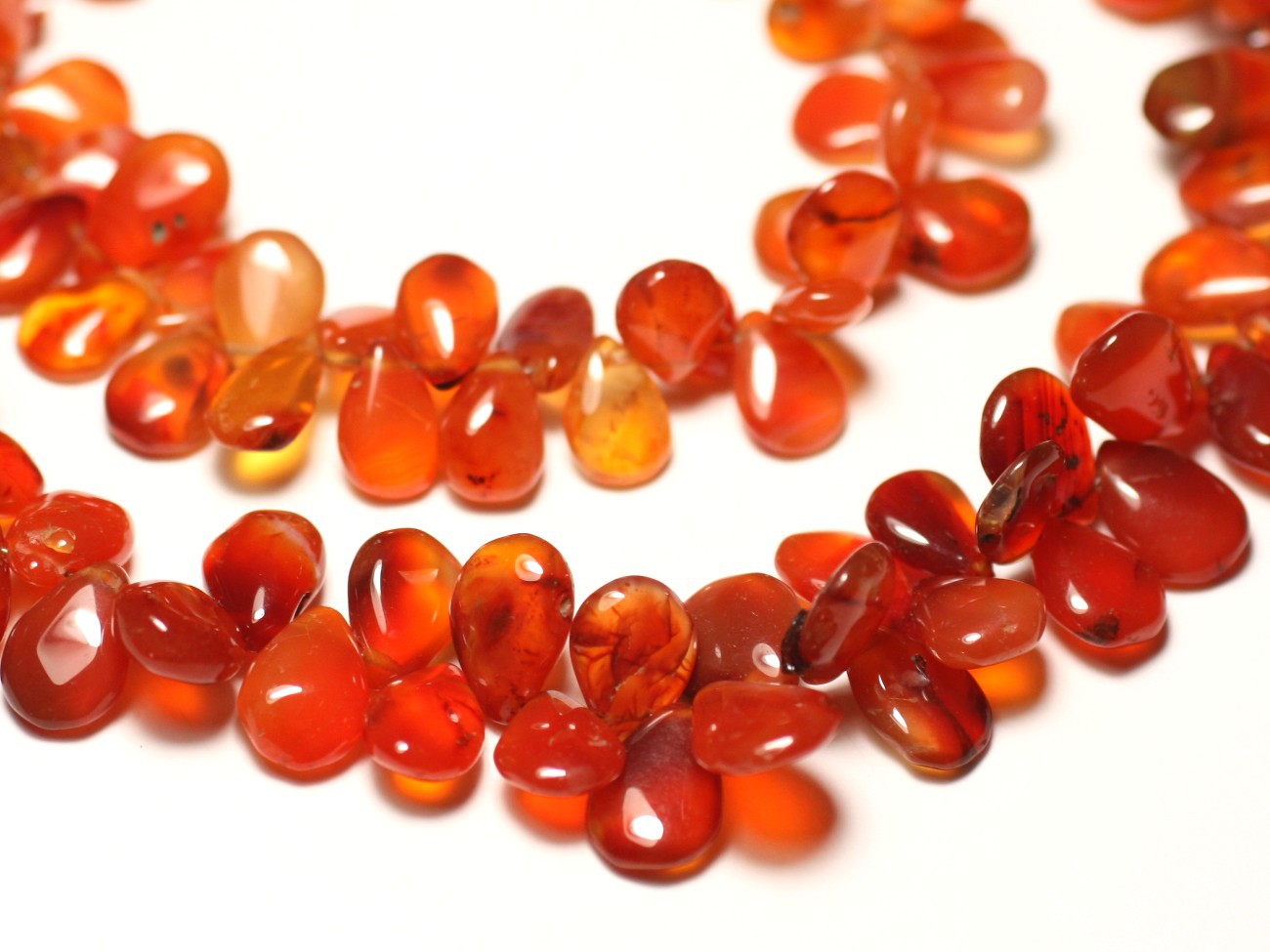 10pc - Perles de Pierre - Cornaline gouttes 9-12mm N3 - 8741140022775