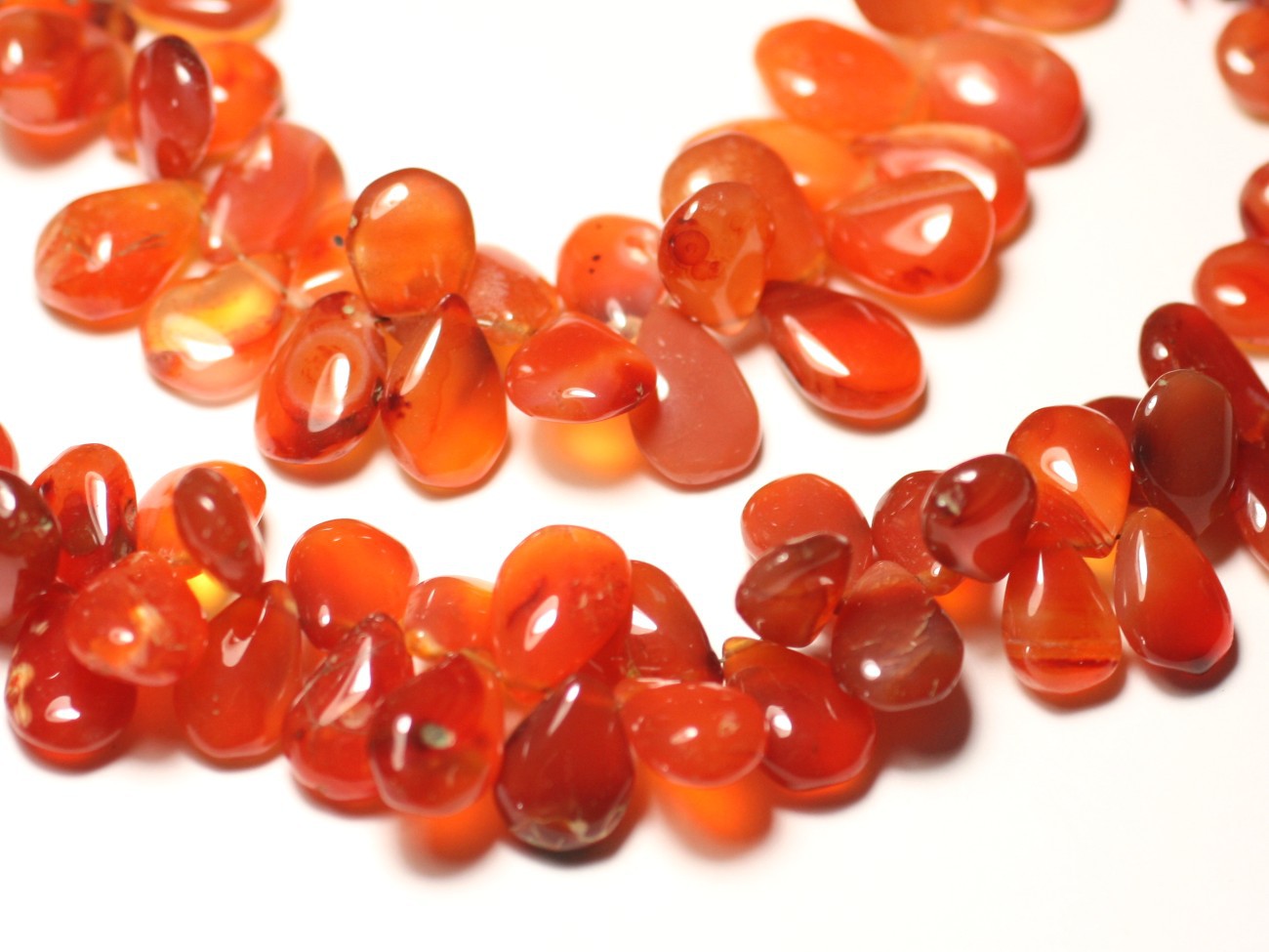 10pc - Perles de Pierre - Cornaline gouttes 11-15mm N4 - 8741140022782