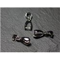 20pc - Bélières Clip Métal Argenté Rhodium 15x6mm - 8741140028470