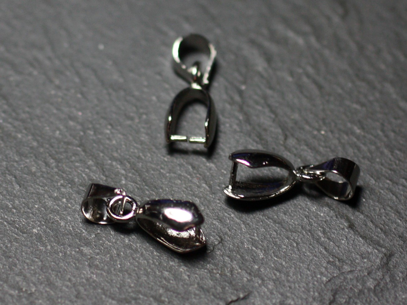 20pc - Bélières Clip Métal Argenté Rhodium 15x6mm - 8741140028470