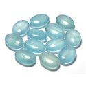 4pc - Perles de Pierre - Jade Ovales 18x13mm Bleu ciel clair - 8741140029088