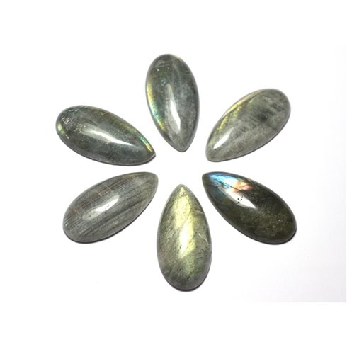 Cabochon de Pierre - Labradorite B - Goutte 40x20mm  8741140029187